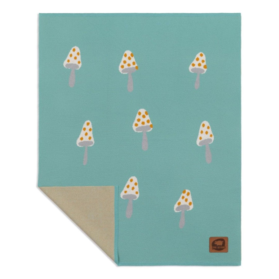 Kocyk dziany SMILE turquoise/ Pink no More
