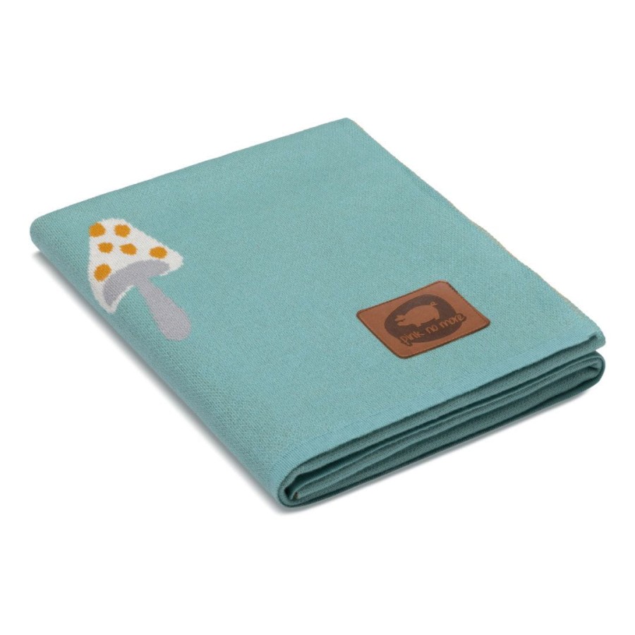 Kocyk dziany SMILE turquoise/ Pink no More