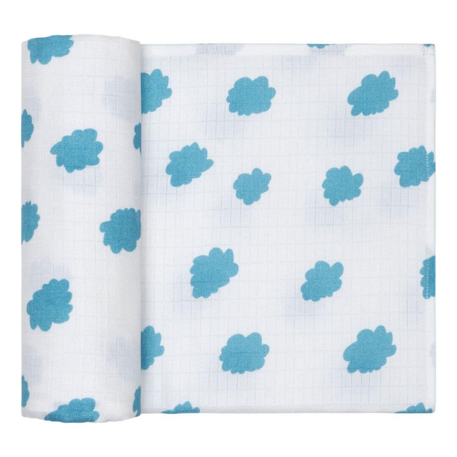 Otulacz muślinowy JASNE CHMURKI 120x120 / Pink no More