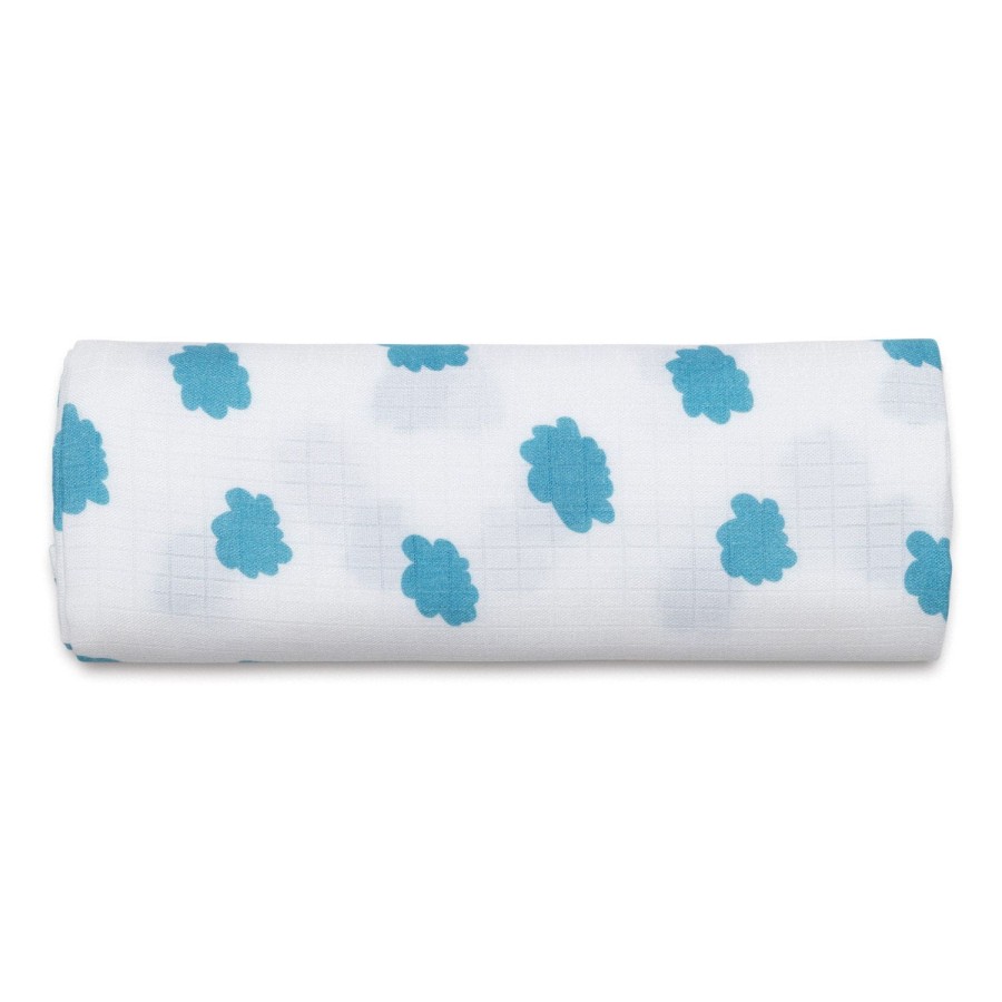 Otulacz muślinowy JASNE CHMURKI 120x120 / Pink no More