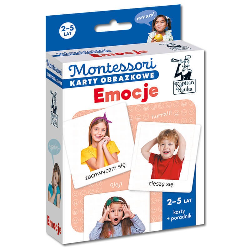 Montessori karty obrazkowe. Emocje / Kapitan Nauka