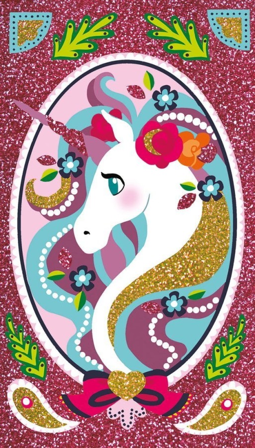 Zestaw kreatywny Magiczny brokat Jednorożce 7+ / Janod