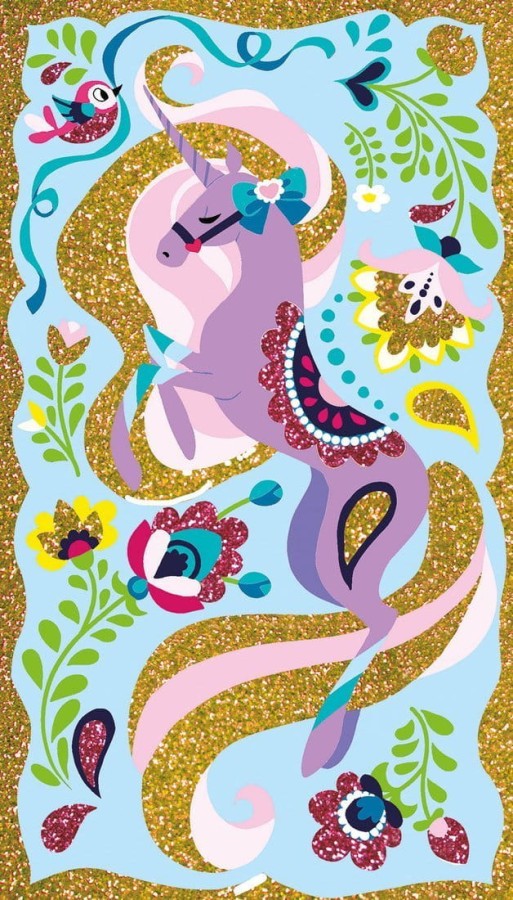 Zestaw kreatywny Magiczny brokat Jednorożce 7+ / Janod