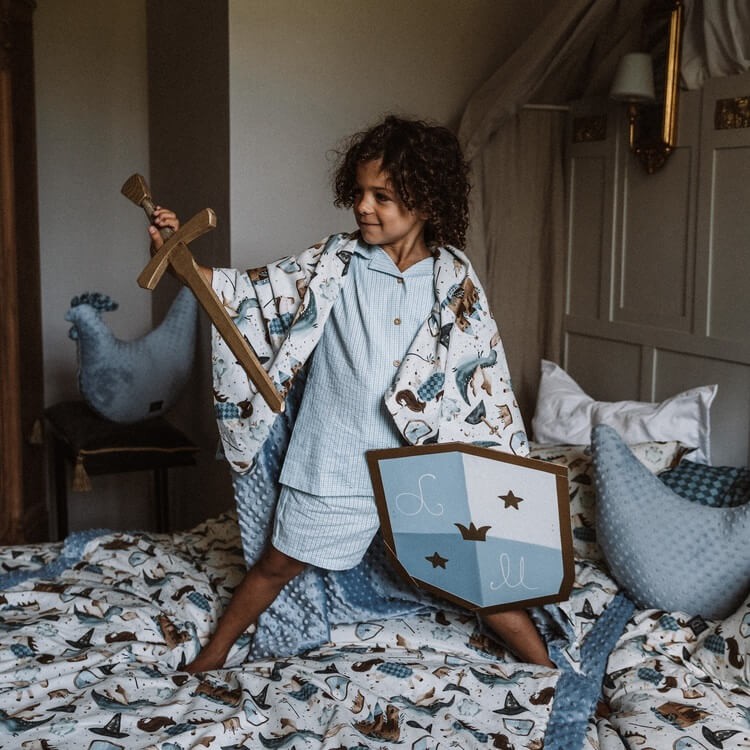 Kocyk light przedszkolaka standard - FARMLAND, KHAKI / La Millou