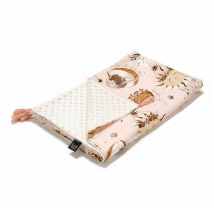 Kocyk light przedszkolaka by WhatAnnaWears – FLY ME TO THE MOON NUDE, ECRU / La Millou