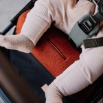 Wkładka do wózka spacerowego z wełny merino - cynamon / Beztroska