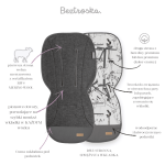 Wkładka do wózka spacerowego z wełny merino - jeans / Beztroska