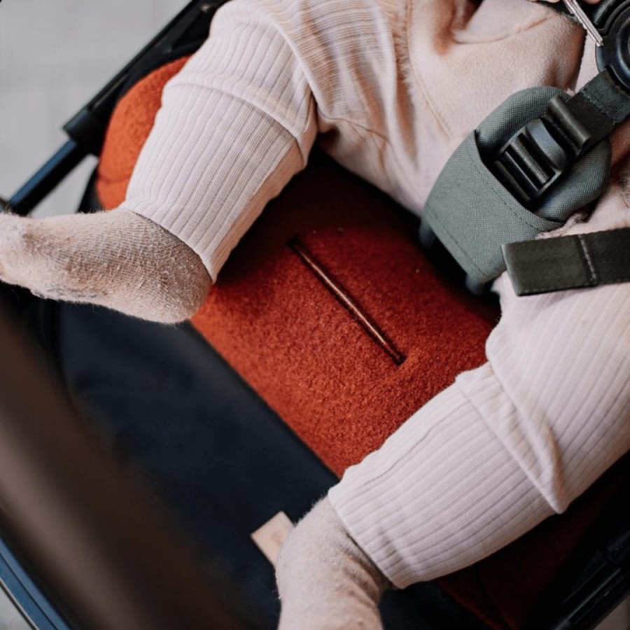 Wkładka do wózka spacerowego z wełny merino - jeans / Beztroska