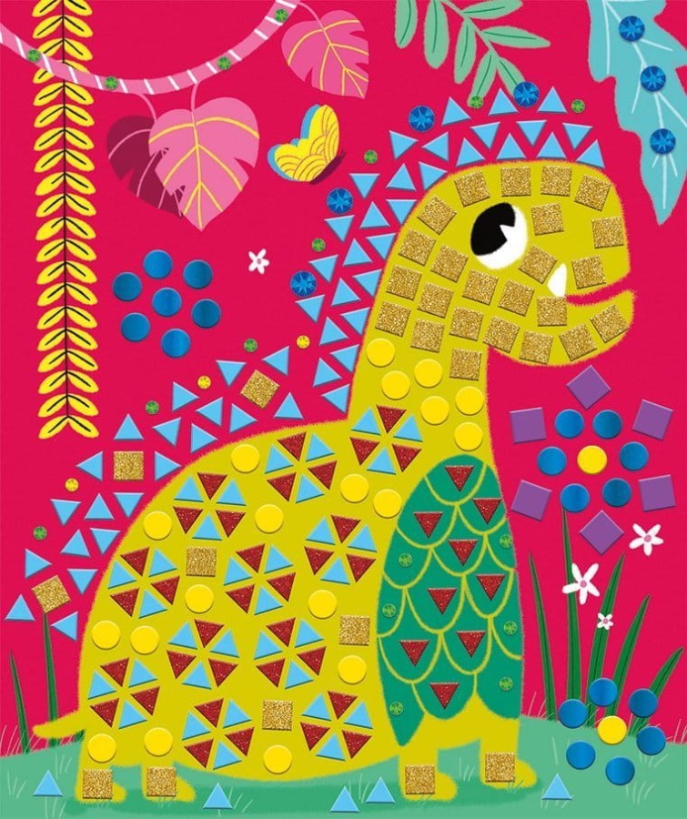 Zestaw kreatywny Mozaika Dinozaury 4+ / Janod