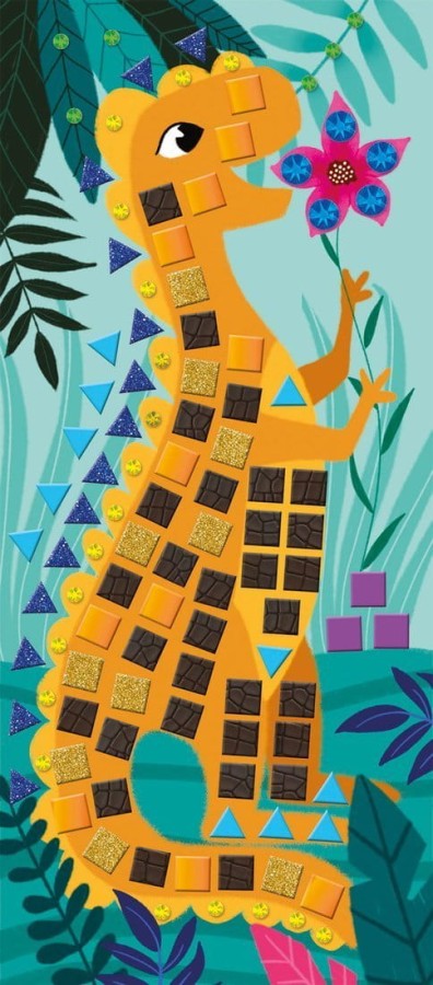 Zestaw kreatywny Mozaika Dinozaury 4+ / Janod