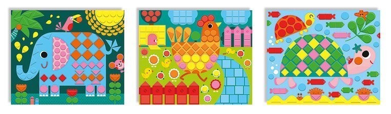 Zestaw kreatywny mozaika - Zwierzęta 3+ / Janod