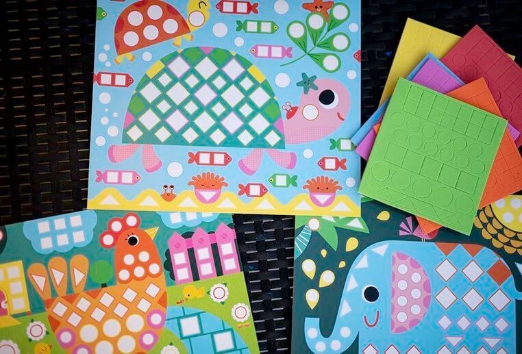 Zestaw kreatywny mozaika - Zwierzęta 3+ / Janod