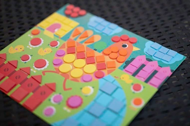 Zestaw kreatywny mozaika - Zwierzęta 3+ / Janod