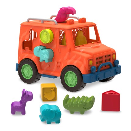 Ciężarówka Safari z klockami sorterami – Safari Shape Sorter Truck / Wonder Wheels