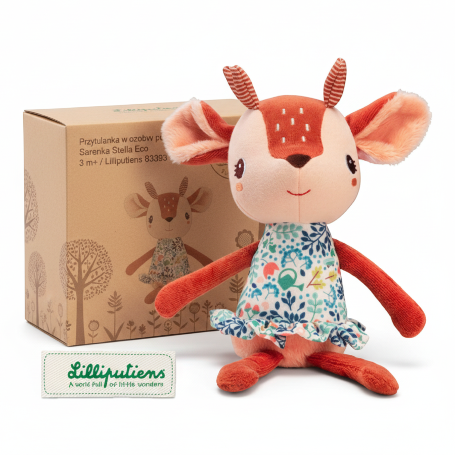 Przytulanka w ozdobnym pudełku Sarenka Stella Eco 3 m+ / Lilliputiens