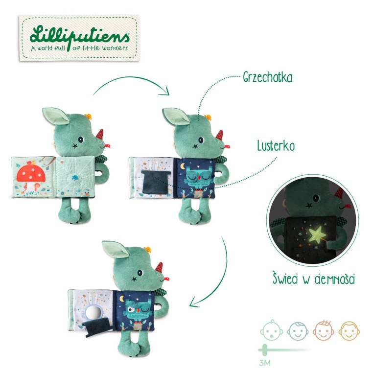 Przytulanka z książeczką Smok Joe 3 m+ / Lilliputiens