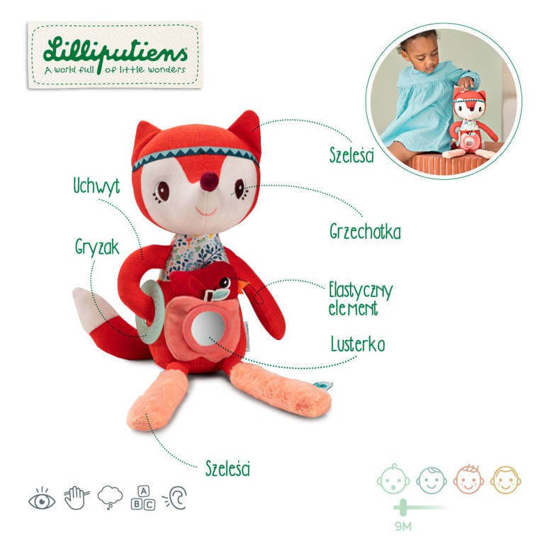 Przytulanka wielofunkcyjna Lisiczka Alice 9 m+ / Lilliputiens