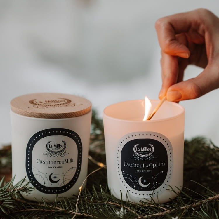 Sojowa świeca zapachowa - CASHMERE & MILK / La Millou