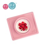 Silikonowa miseczka z podkładką 2w1 Mini Bowl pastelowy róż / EZPZ
