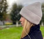 Czapka merino + kaszmir Premium - beż / Lullalove