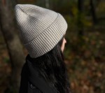 Czapka merino + kaszmir Premium - beż / Lullalove