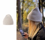 Czapka merino + kaszmir Premium - beż / Lullalove