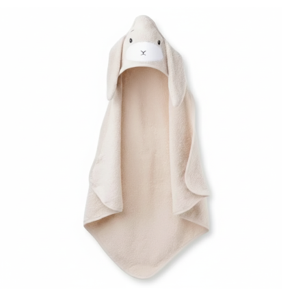 Ręcznik z kapturkiem Królik Effik - beżowy / Effiki