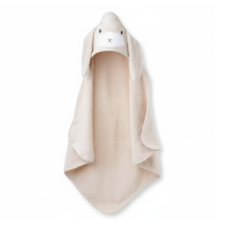 Ręcznik z kapturkiem Królik Effik - beżowy / Effiki