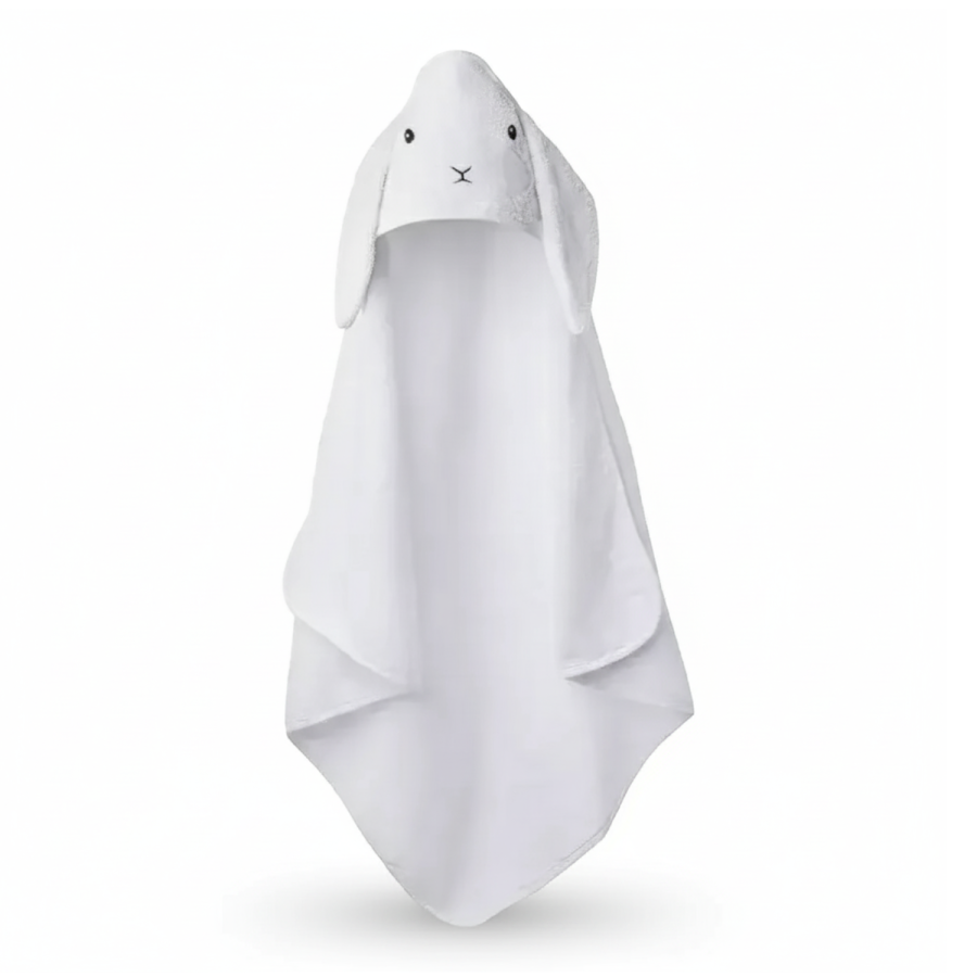 Ręcznik z kapturkiem Królik Effik - biały / Effiki