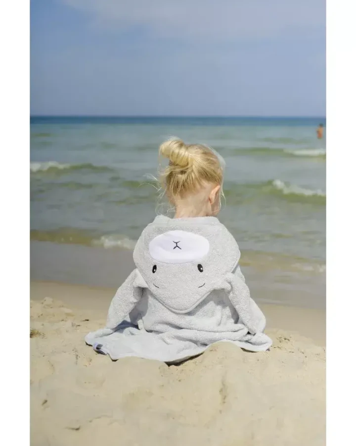 Ręcznik z kapturkiem Królik Effik - szary / Effiki