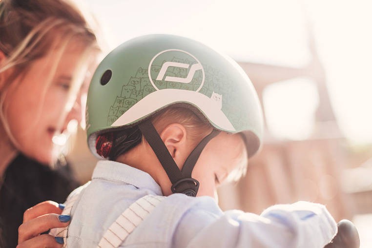 Kask z odblaskami XXS-S dla dzieci 1rż+ Forest Owl / Scootandride