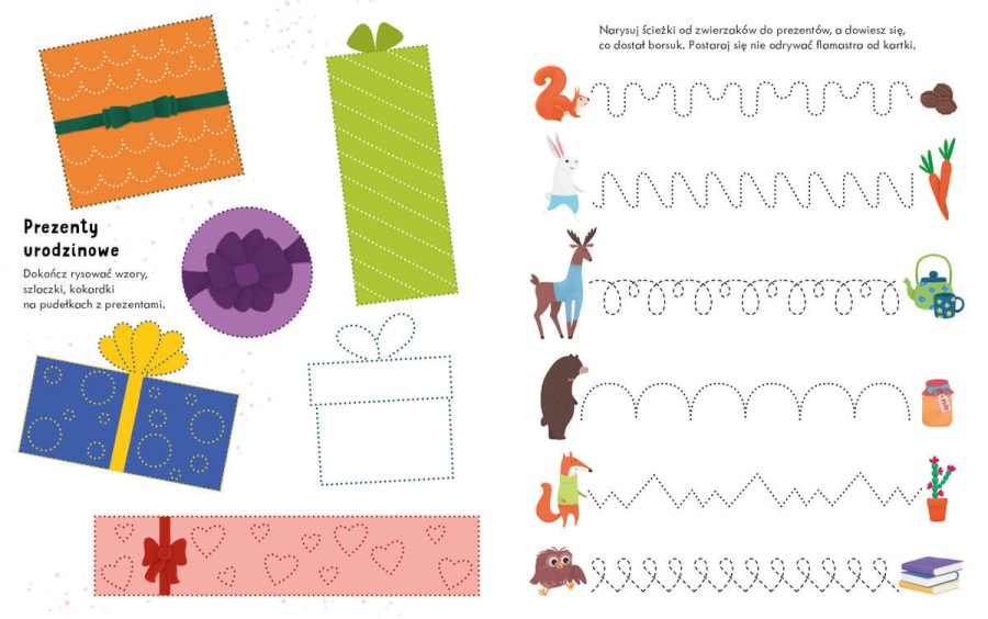 Rysowanki - zmazywanki. Urodziny borsuka / Wilga