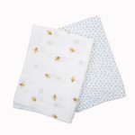 Kocyk Otulacz Muślinowy Bees-Dots 2szt. / Lulujo Boho