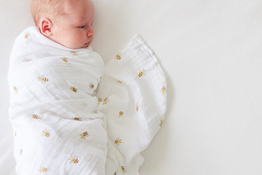 Kocyk Otulacz Muślinowy Bees-Dots 2szt. / Lulujo Boho