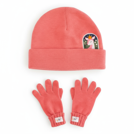 Komplet Zimowy dla Dzieci Czapka i Rękawiczki - Jelonek / FlapJack