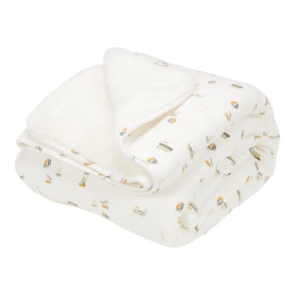 Ocieplany kocyk 100 x 70 cm Sailors Bay White / Little Dutch TE11121690