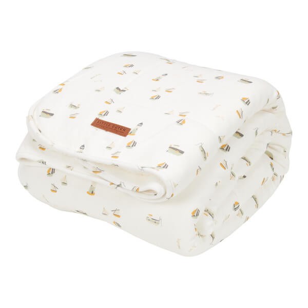 Ocieplany kocyk 100 x 70 cm Sailors Bay White / Little Dutch TE11121690
