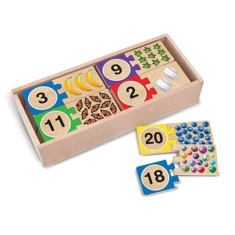 Puzzle Drewniane - Nauka Liczenia / Melissa and Doug