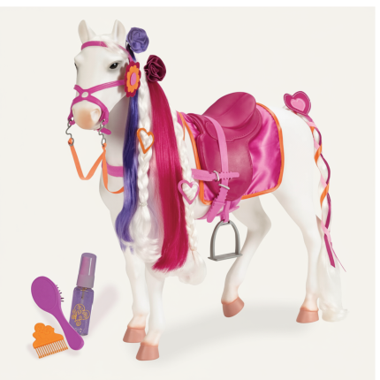 Biały koń rasy Camarillo -do czesania i stylizacji / OurGeneration