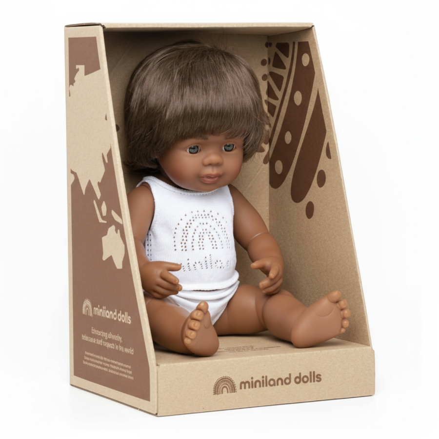 Lalka chłopiec Aborygeńczyk 38cm Miniland Doll