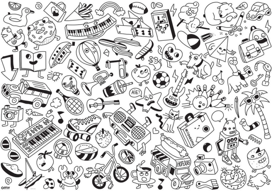 Kolorowanka 100x70cm POP ART / OMY