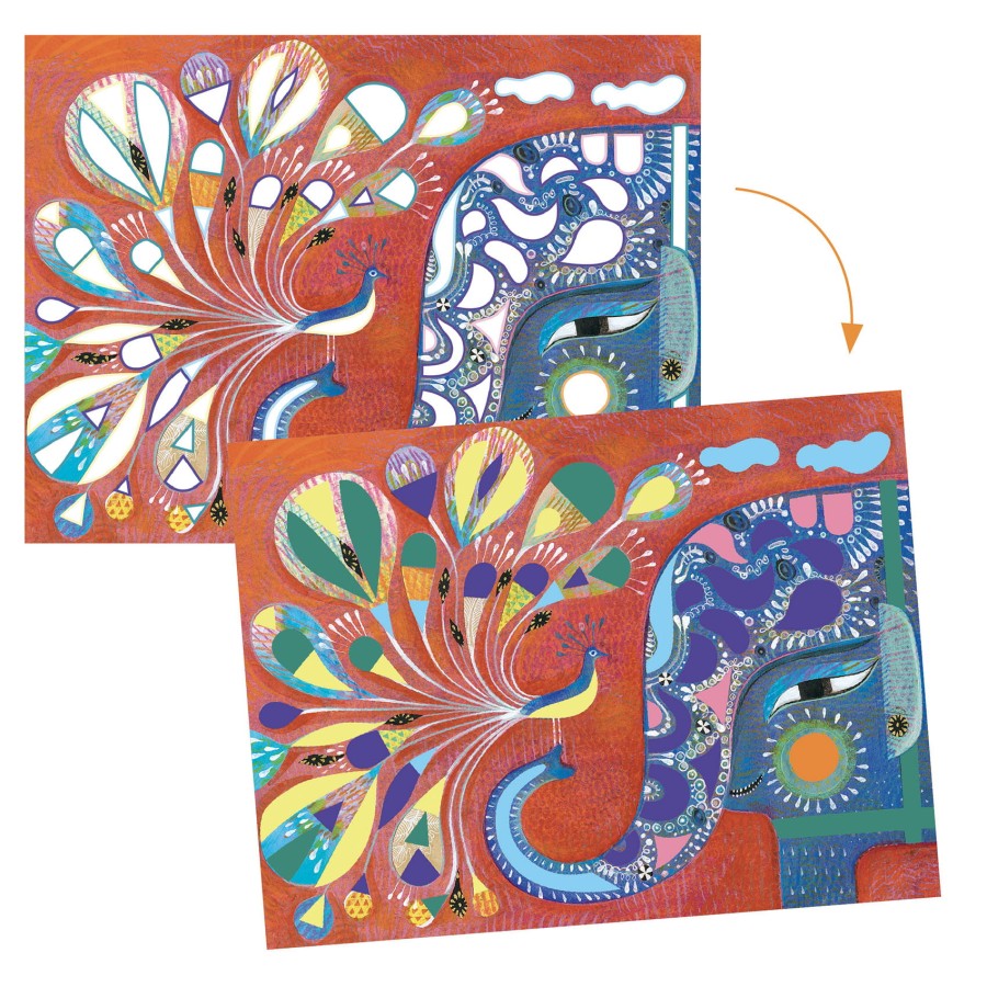 Zestaw artystyczny z farbami INDIA / Djeco DJ08964