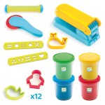 Zestaw masy plastycznej 4 kol.+15 akcesor. / Djeco DJ09755