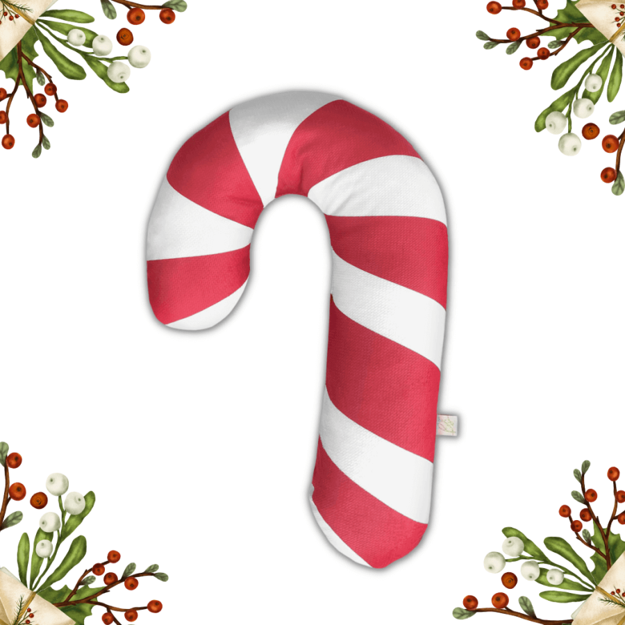 Świąteczna poduszka - Laska cukrowa / Babysteps