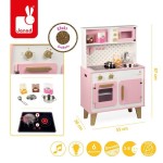 Duża kuchnia drewniana z dźwiękiem i 6 akcesoriami Candy Chic / Janod
