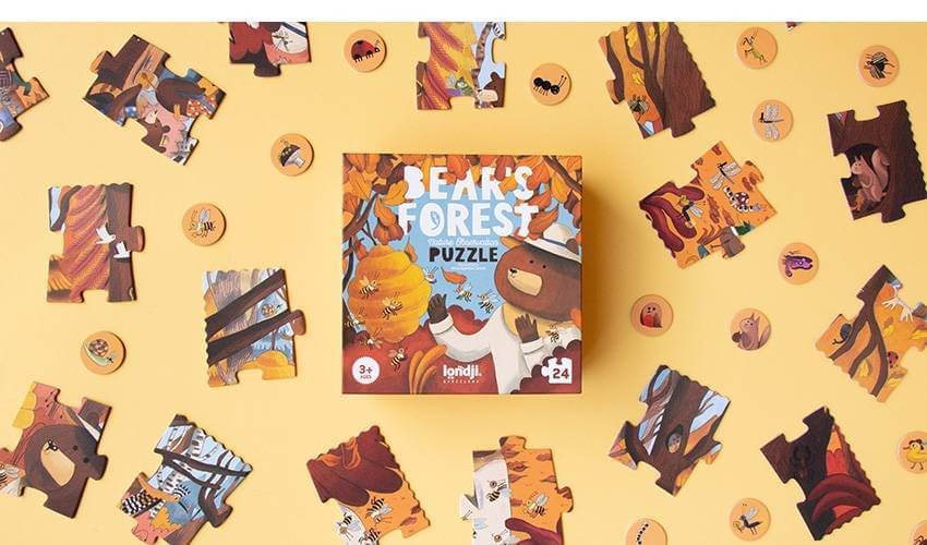Puzzle z grą obserwacyjną Bear's Forest / Londji