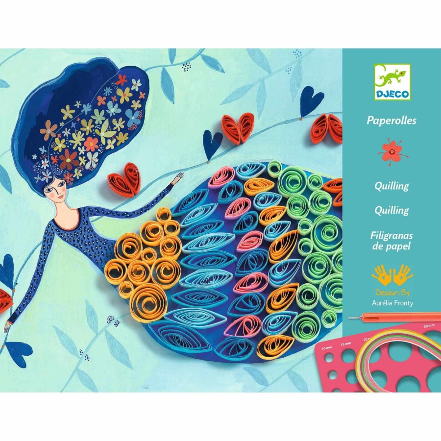 Zestaw artystyczny SUKNIE I WŁOSY Quilling / Djeco DJ08622