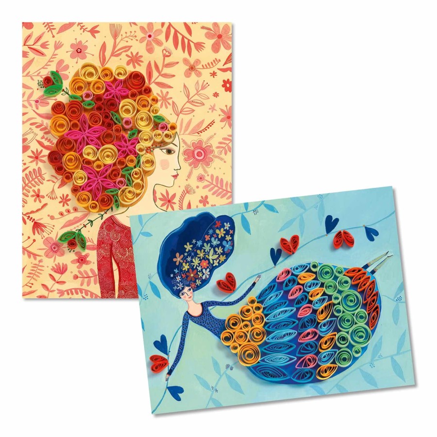 Zestaw artystyczny SUKNIE I WŁOSY Quilling / Djeco DJ08622