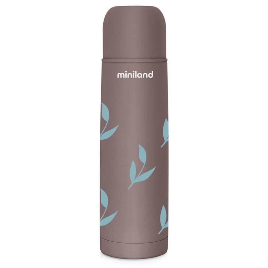 Termos Terra 500 ml - śliwkowy i kwiaty / Miniland