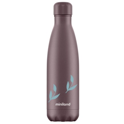 Termos butelka Terra 500ml - śliwkowy i kwiaty / Miniland